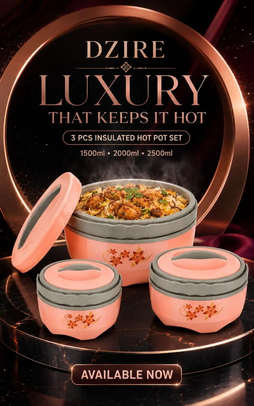 Dzire 3 Pcs Insulated Hot Pot Set – Coral photo 1